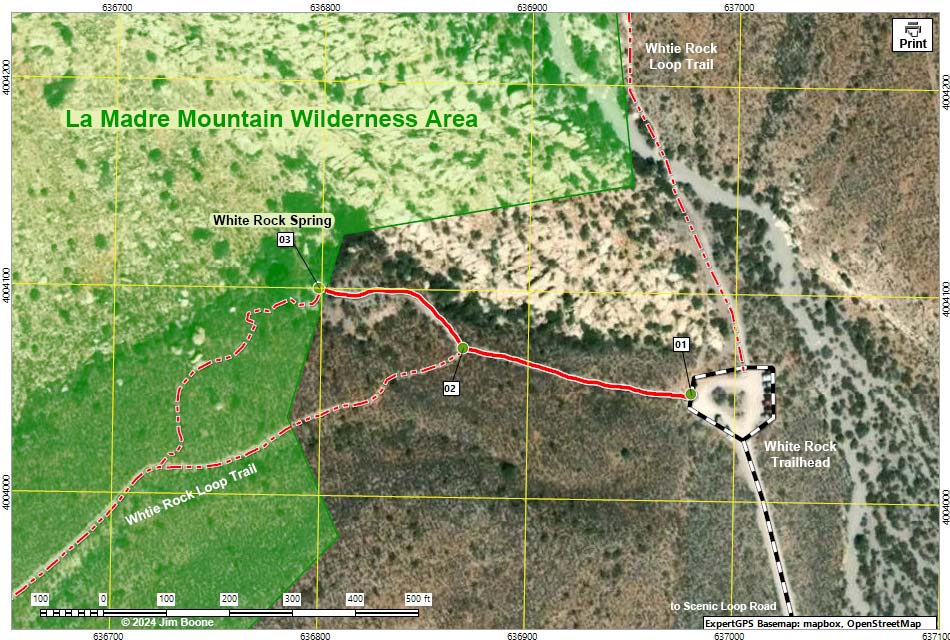 White Rock Spring Map