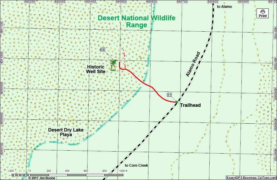 Desert Dry Lake Dunes North Map