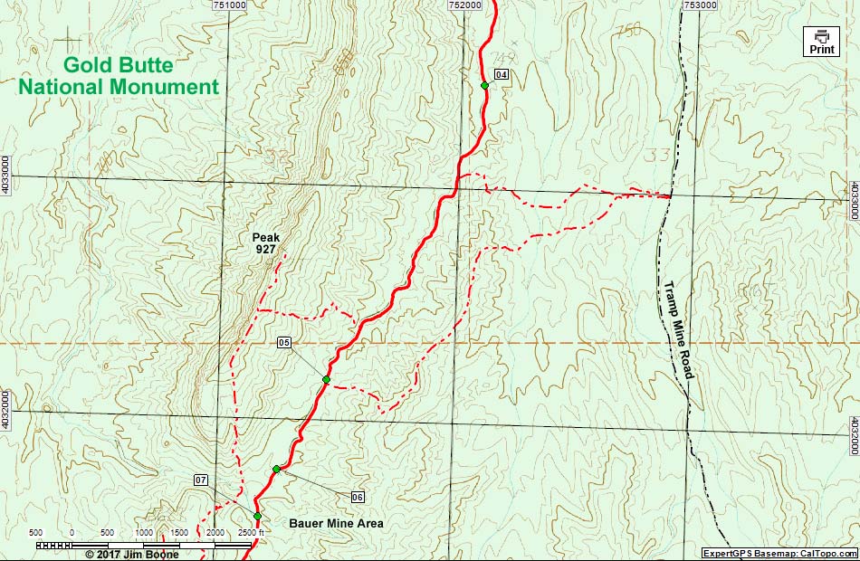 Bauer Mine Map