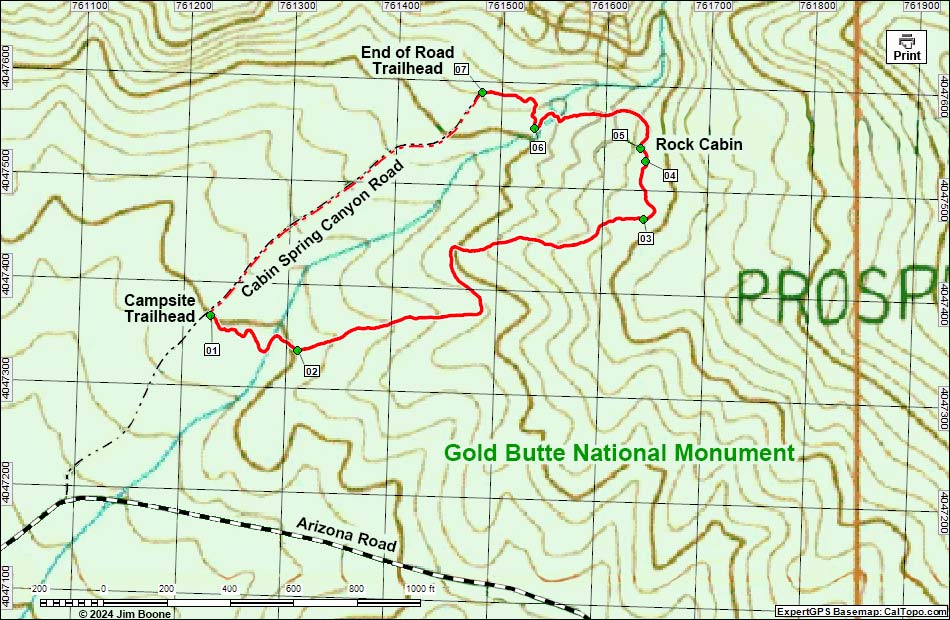 Cabin Spring Canyon Stone Cabin Map