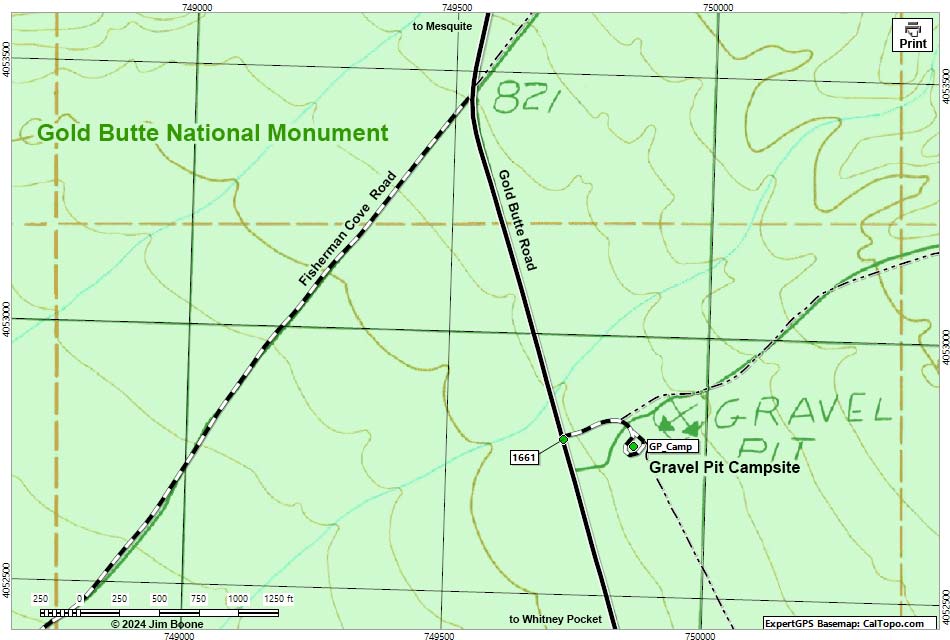 Gravel Pit Camping Map