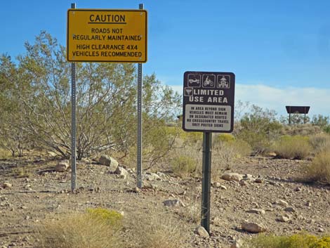 Intersection of Whitney Pass and Gold Butte roads (view S)