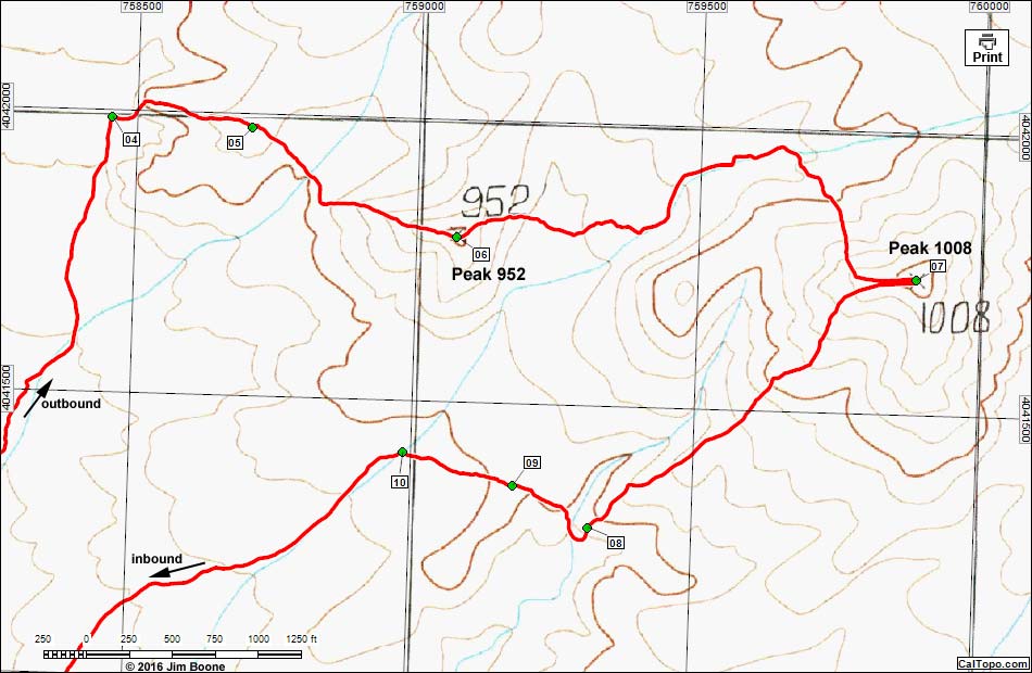 Wechech Basin Loop Map