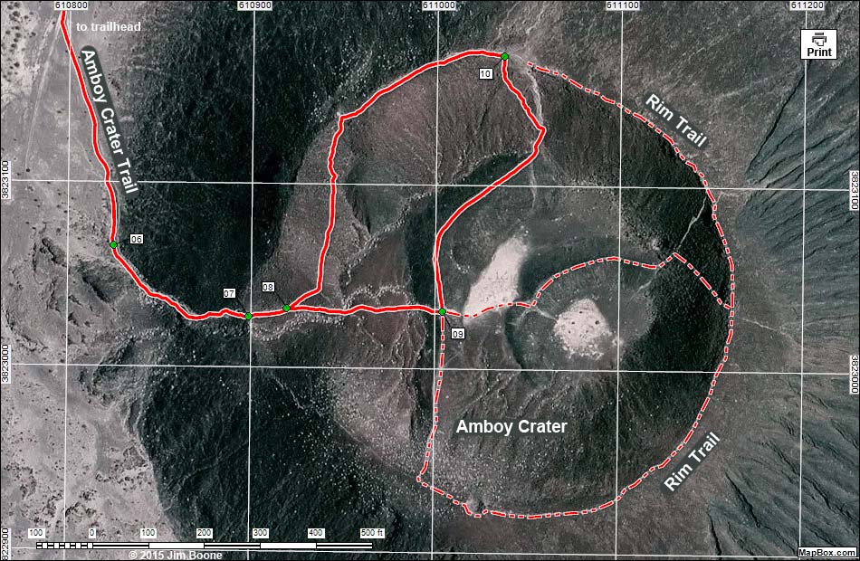 Amboy Crater Trail Map