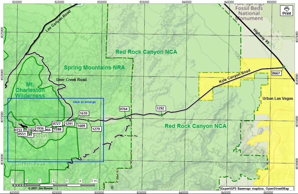 Kyle Canyon Road Map