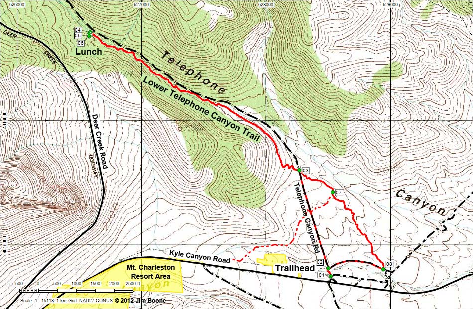 Lower Telephone Canyon Trail Map