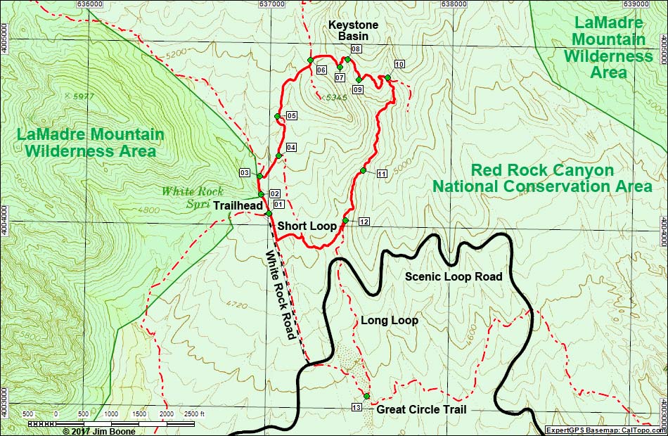 Keystone Thrust Loop Map