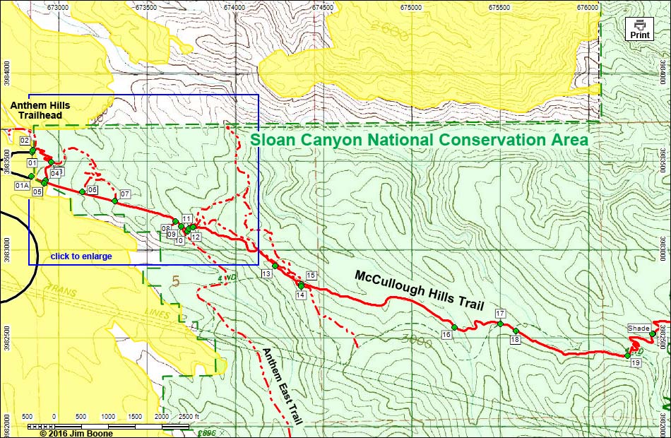 McCullough Hills Trail Map